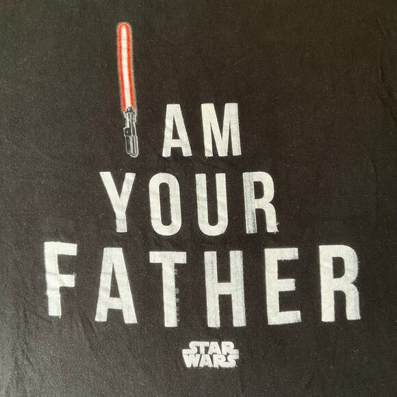 Star Wars Men T-shirt size M Black ShortSleeve I Am Your Father - Picture 5 of 7